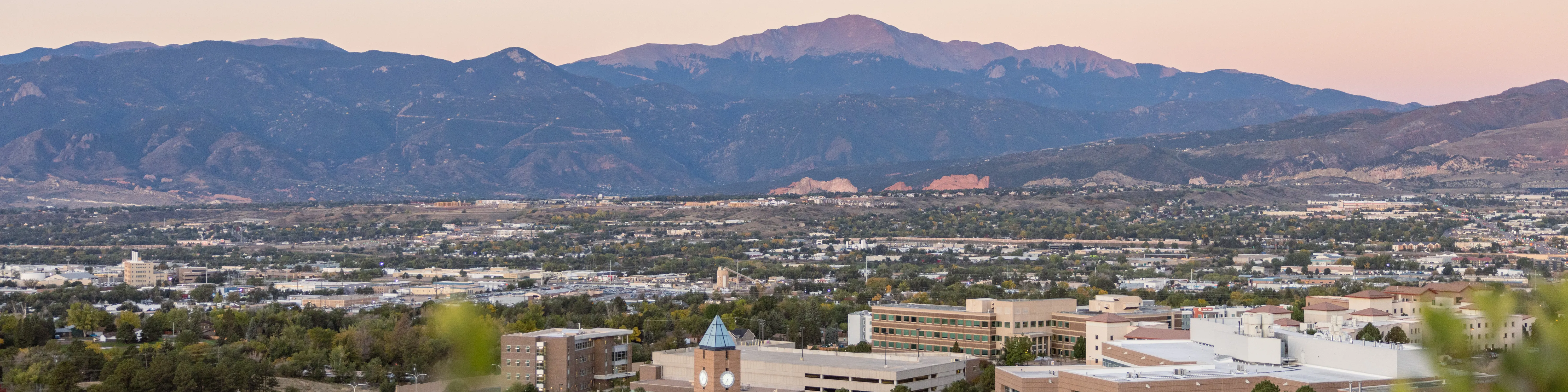 view of mountains from campus